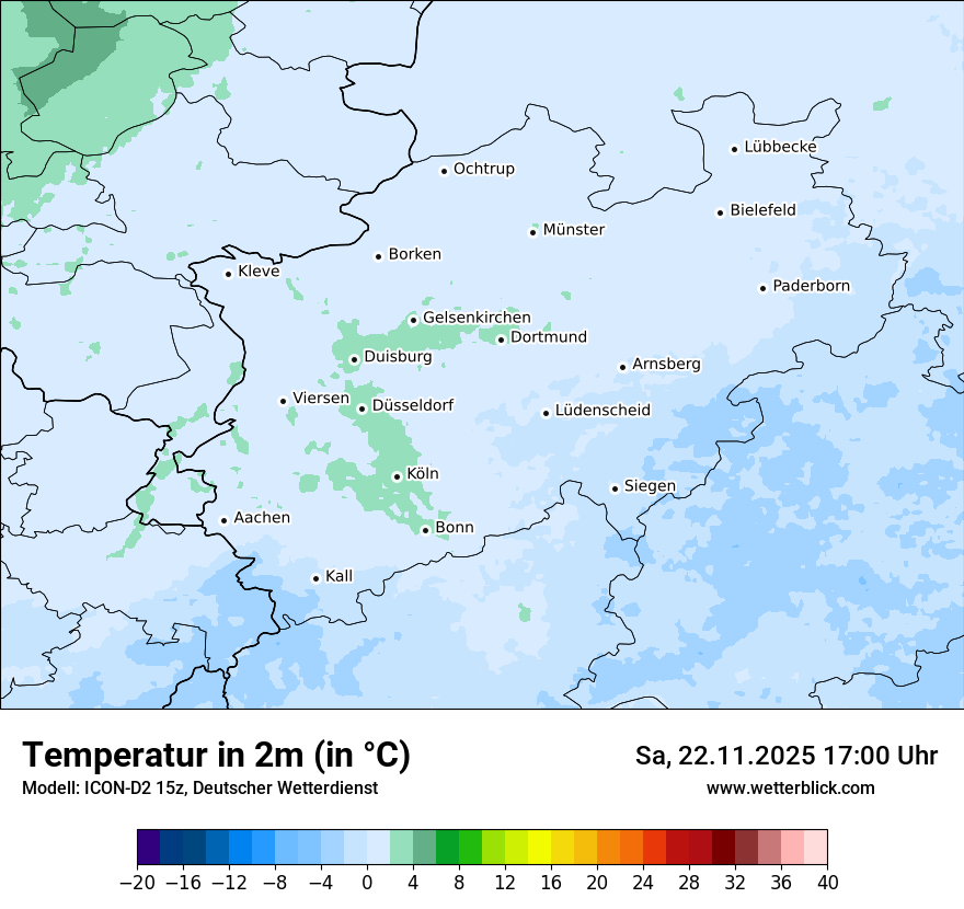 Modellkarten Temperatur