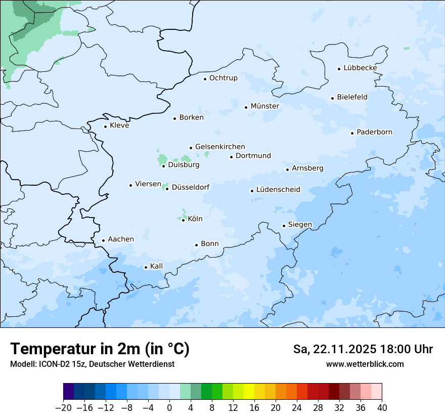 Modellkarten Temperatur