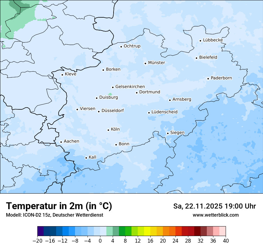 Modellkarten Temperatur