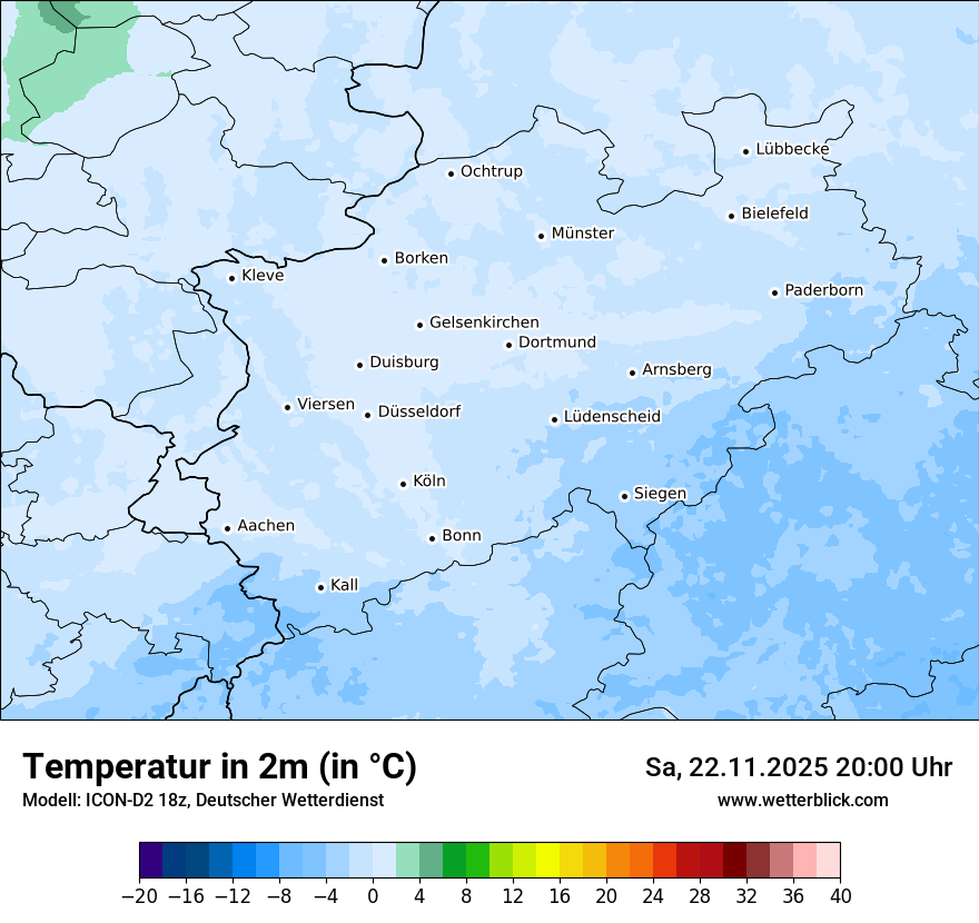 Modellkarten Temperatur