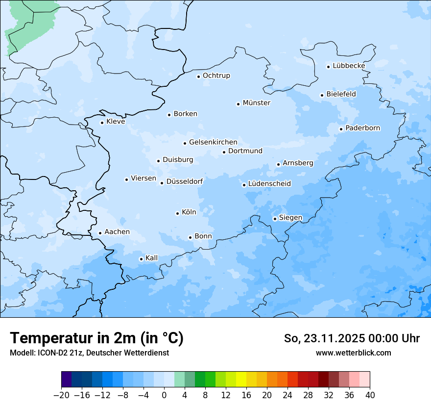 Modellkarten Temperatur