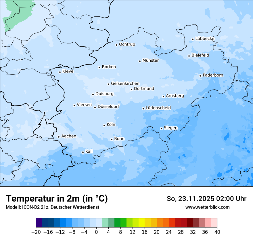 Modellkarten Temperatur