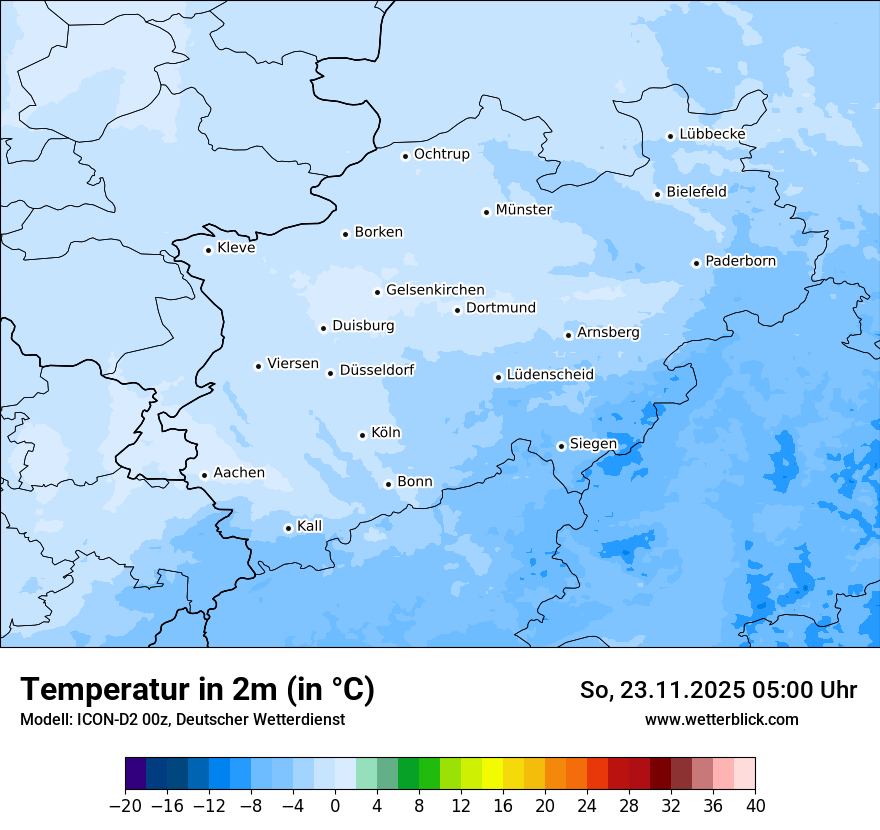 Modellkarten Temperatur