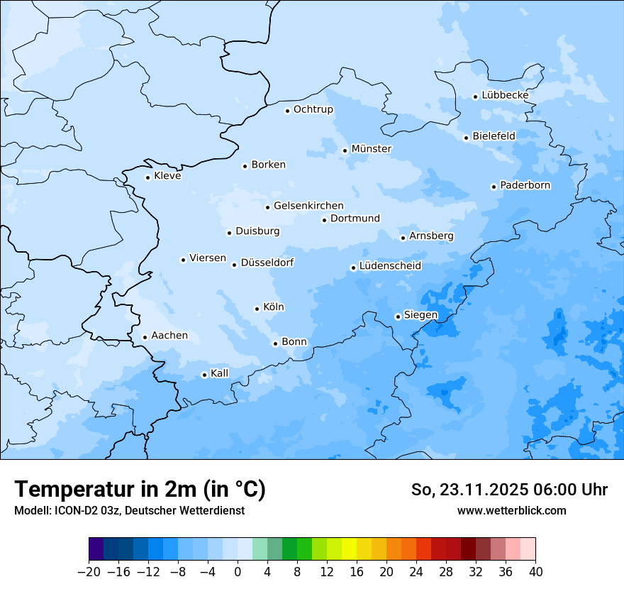 Modellkarten Temperatur