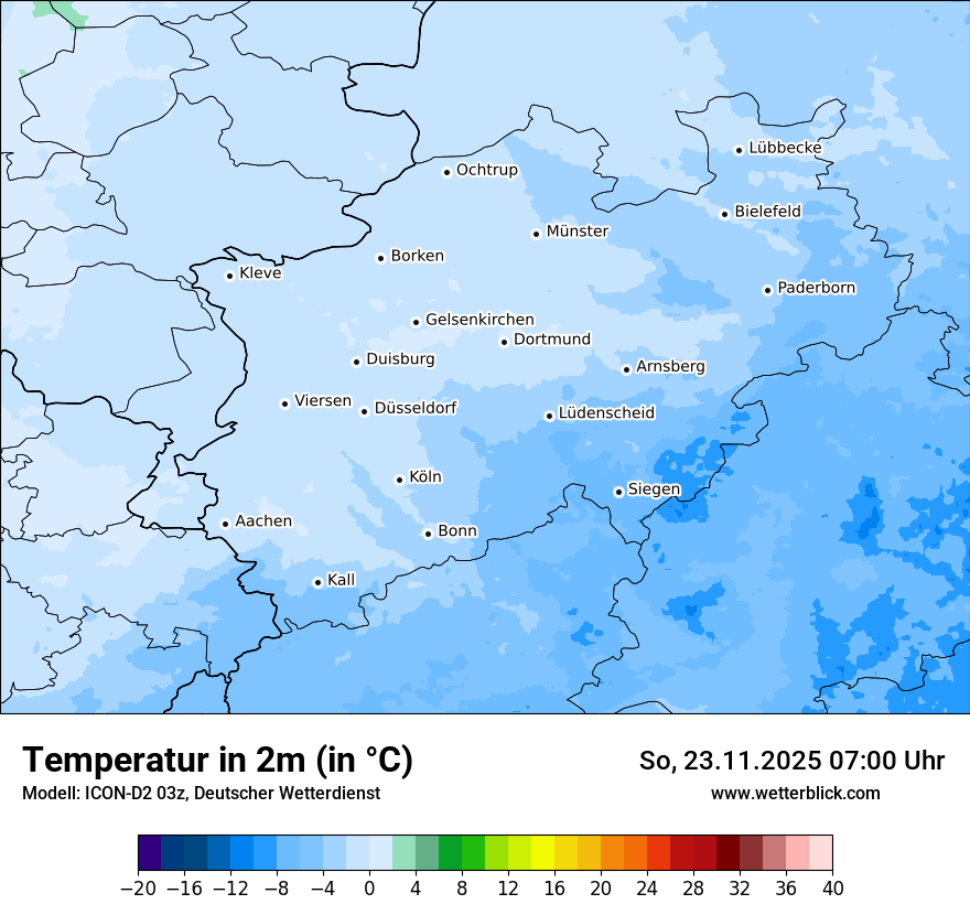 Modellkarten Temperatur