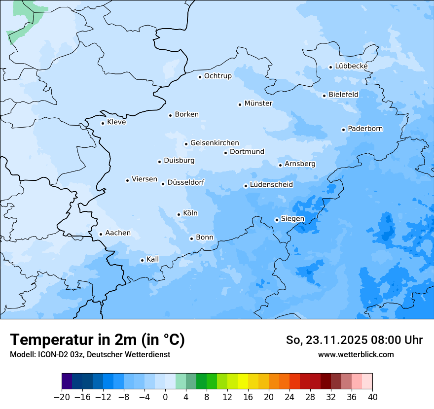 Modellkarten Temperatur