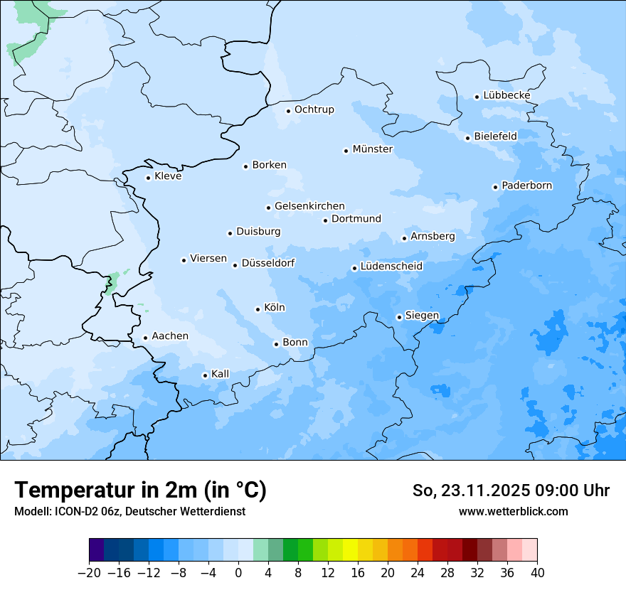 Modellkarten Temperatur
