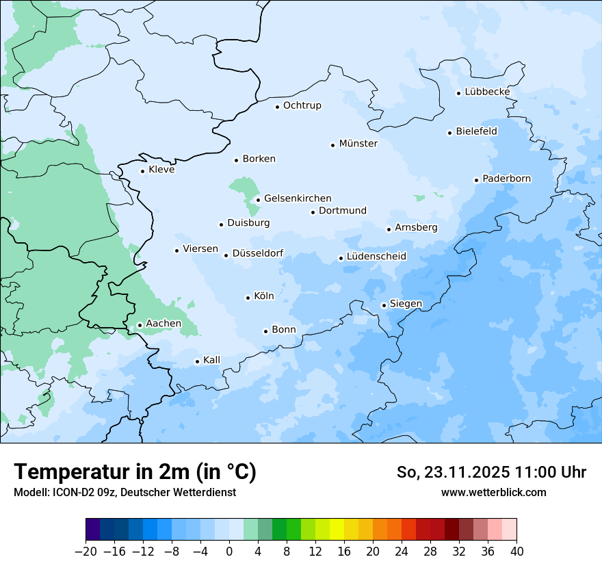 Modellkarten Temperatur