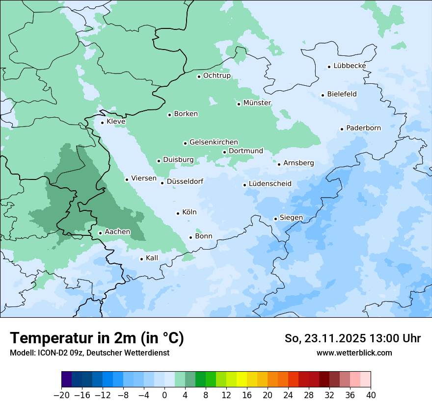 Modellkarten Temperatur