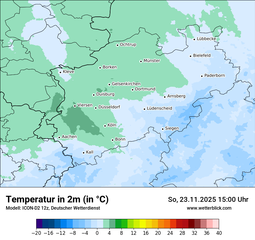 Modellkarten Temperatur