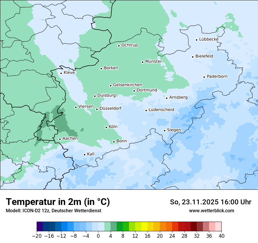 Modellkarten Temperatur