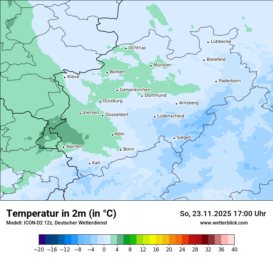 Modellkarten Temperatur
