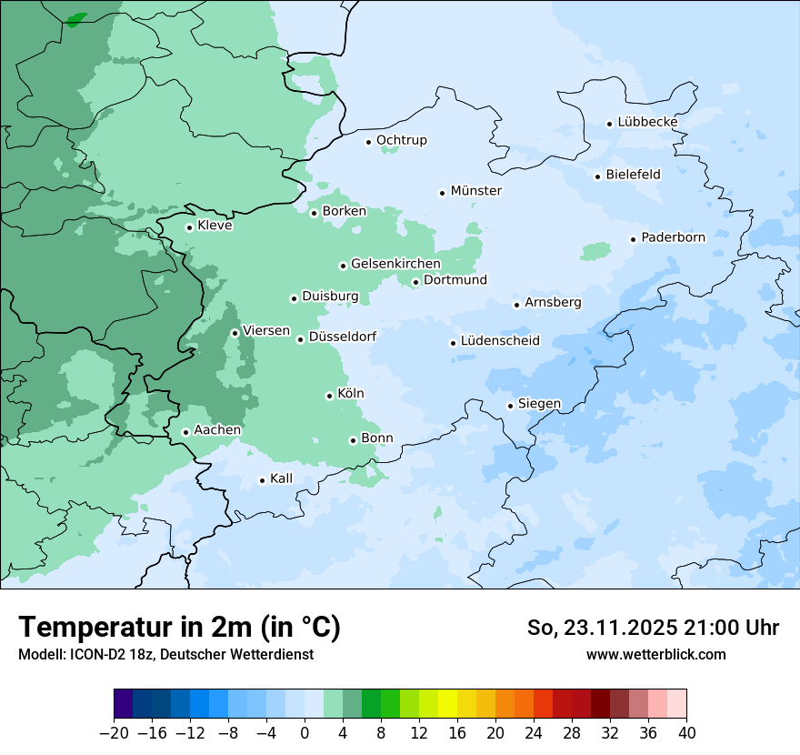 Modellkarten Temperatur