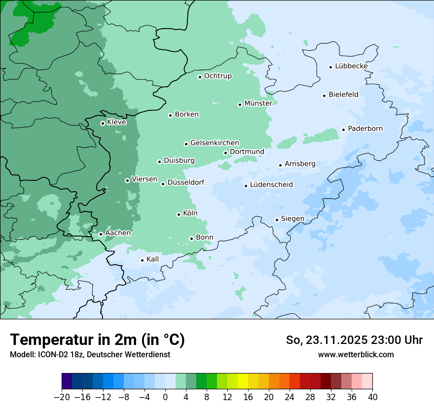 Modellkarten Temperatur