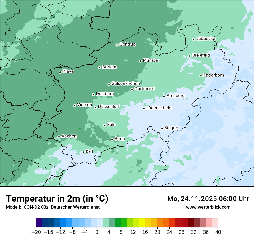 Modellkarten Temperatur