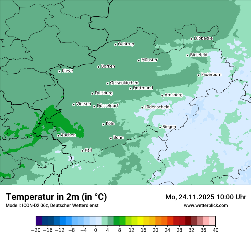 Modellkarten Temperatur
