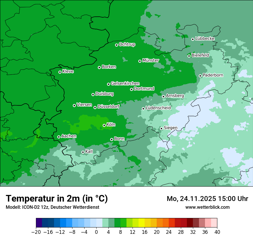 Modellkarten Temperatur