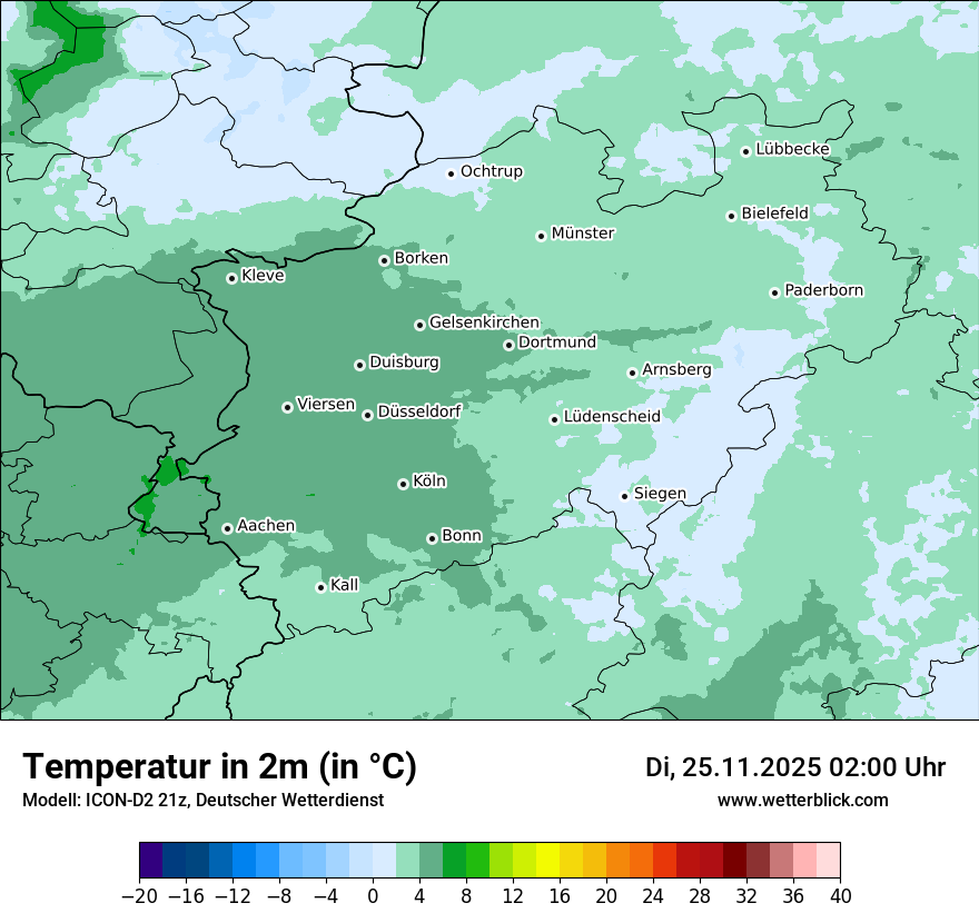 Modellkarten Temperatur