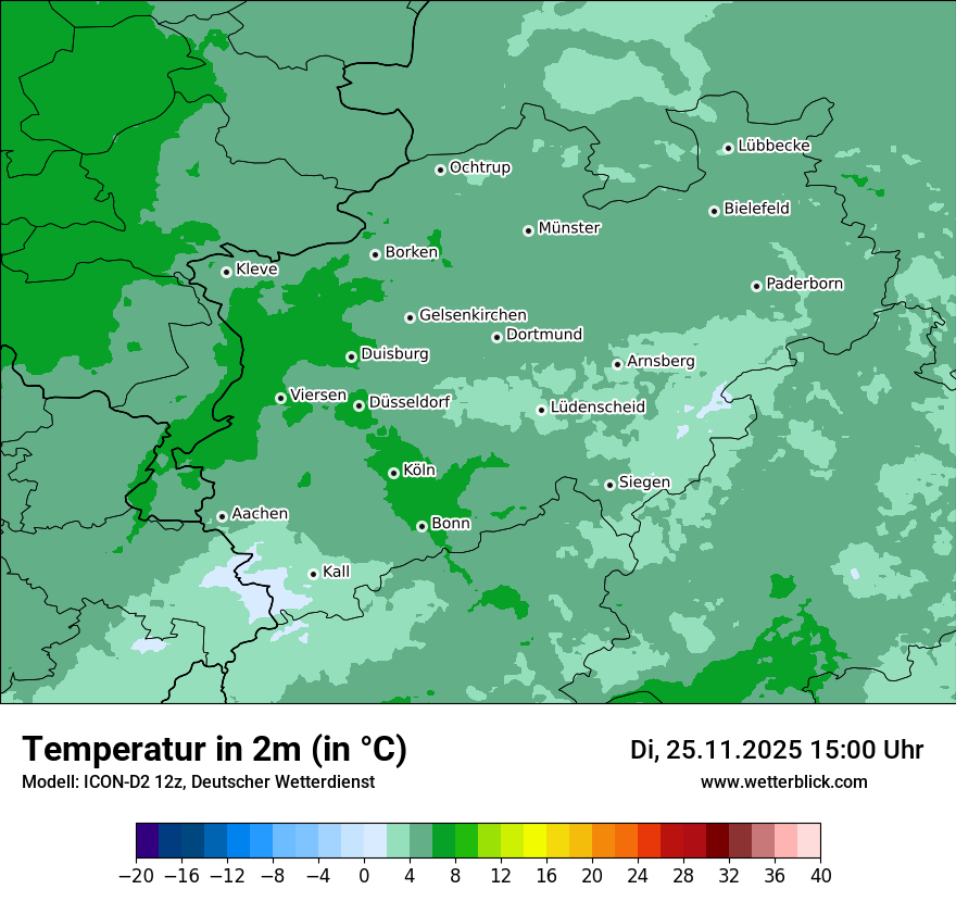 Modellkarten Temperatur