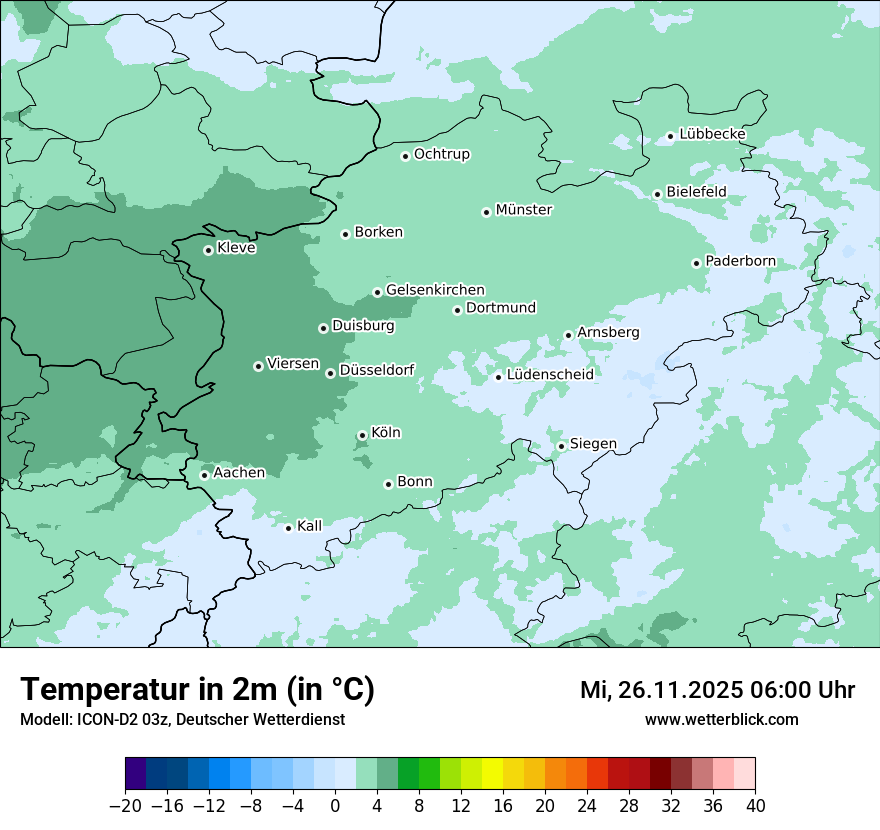 Modellkarten Temperatur