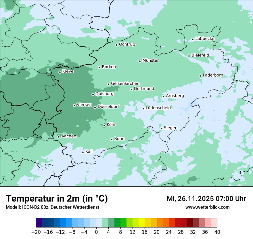 Modellkarten Temperatur