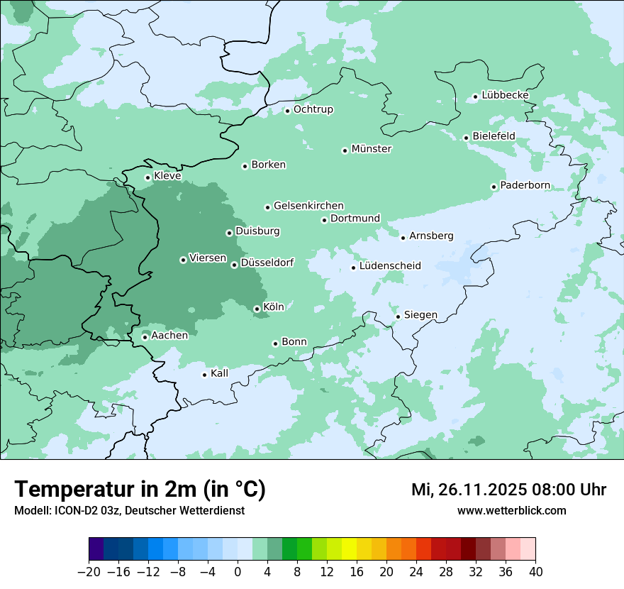 Modellkarten Temperatur