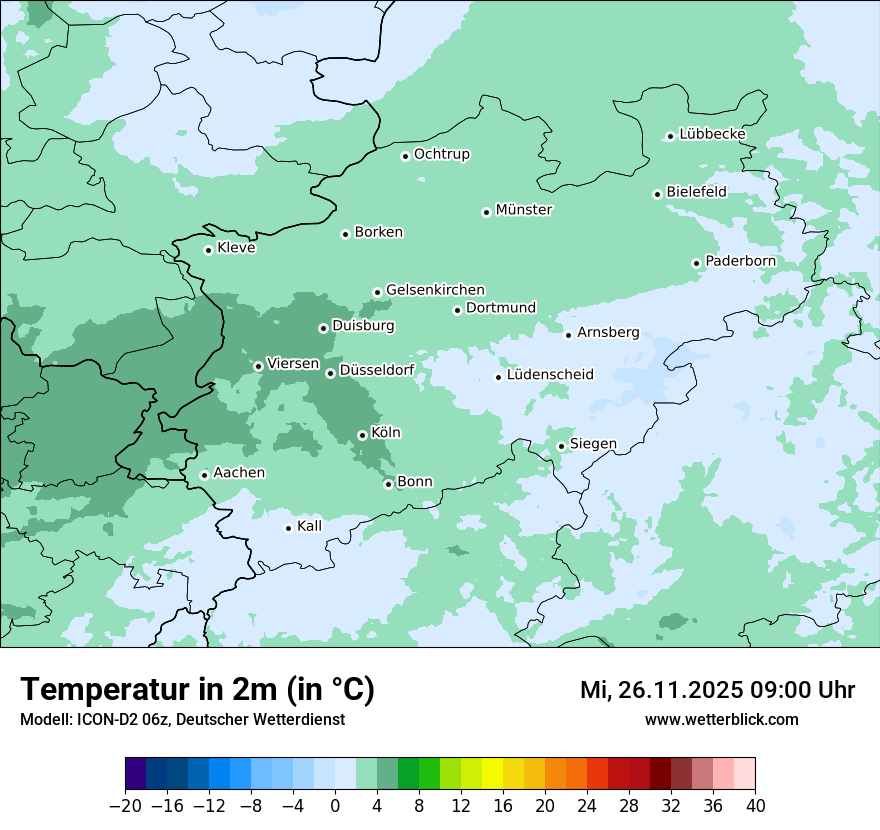 Modellkarten Temperatur
