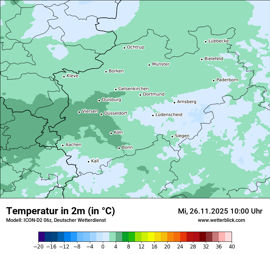 Modellkarten Temperatur