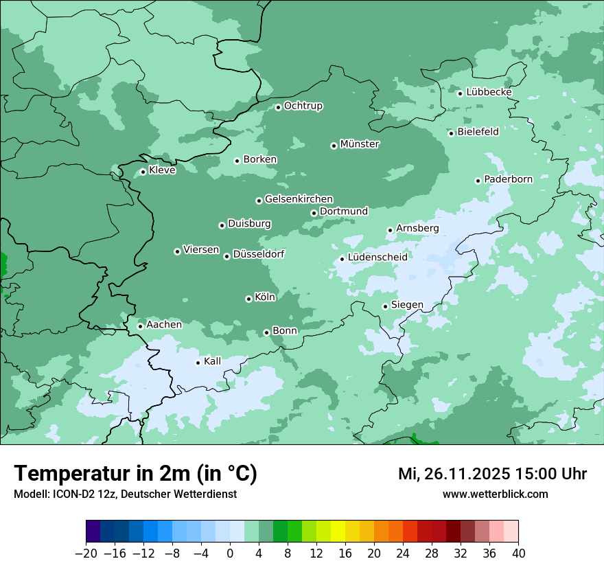 Modellkarten Temperatur