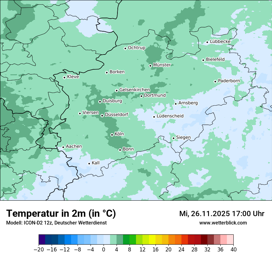 Modellkarten Temperatur