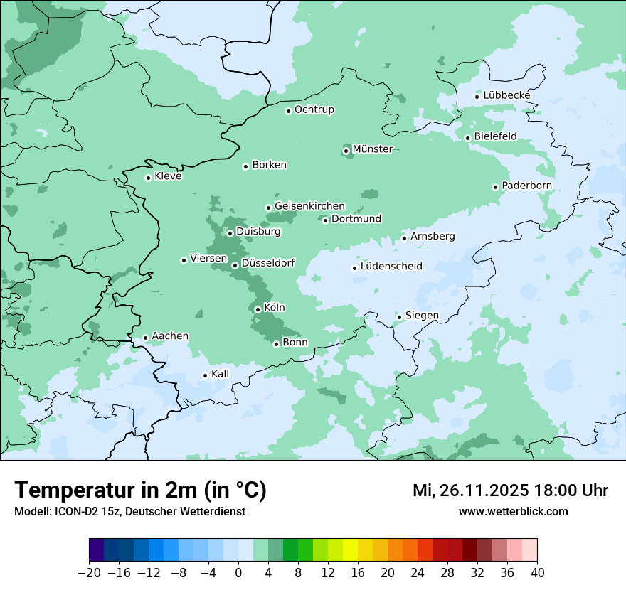 Modellkarten Temperatur