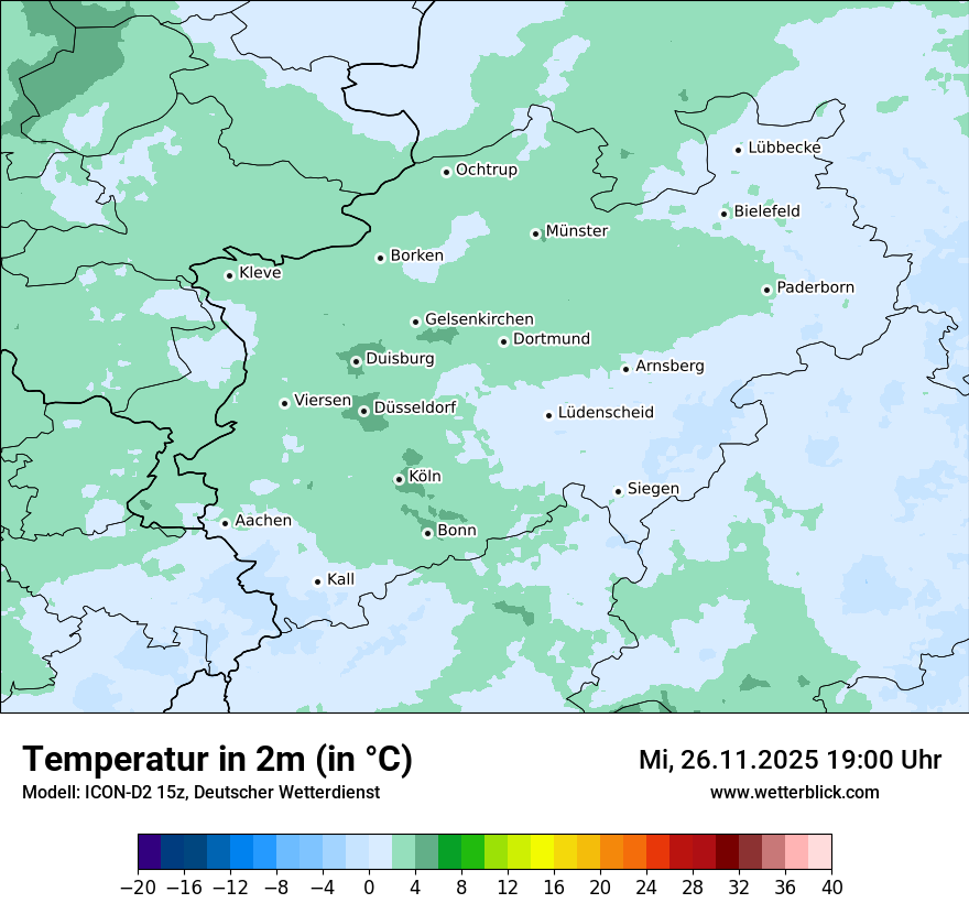 Modellkarten Temperatur