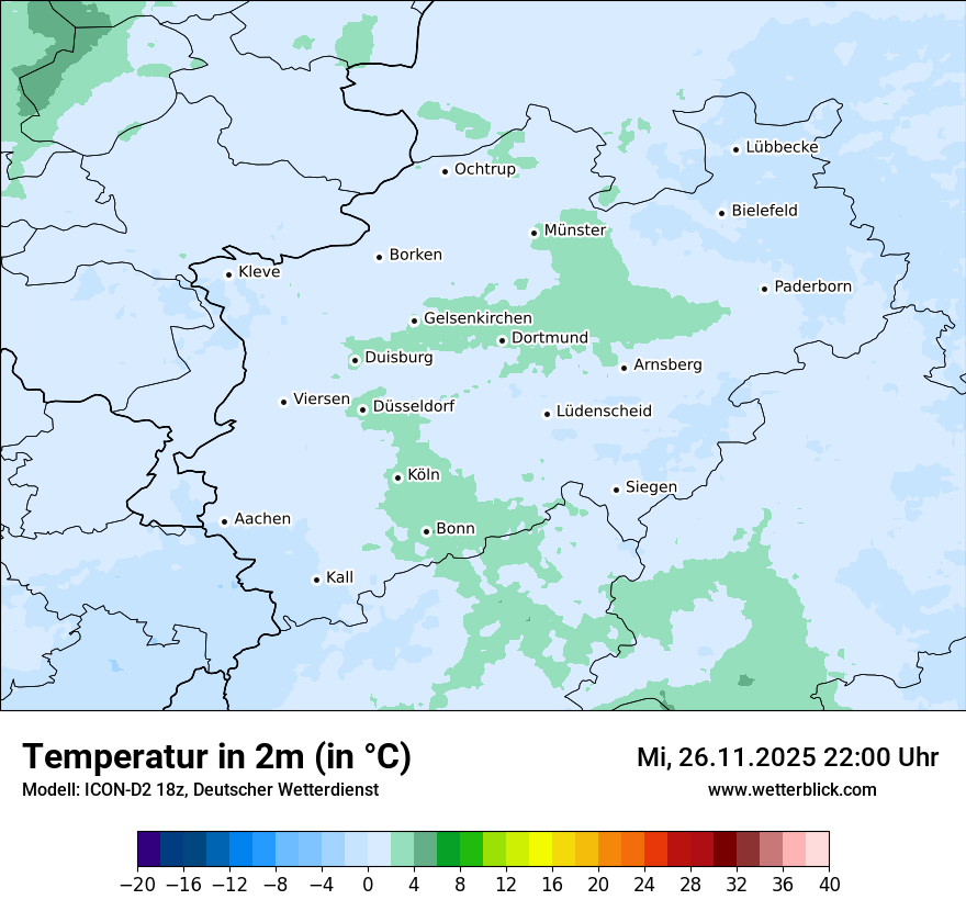 Modellkarten Temperatur