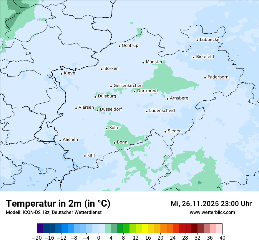 Modellkarten Temperatur