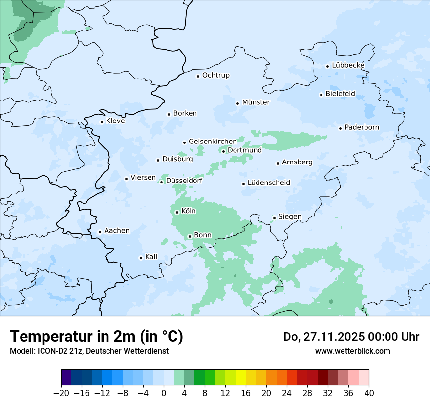 Modellkarten Temperatur