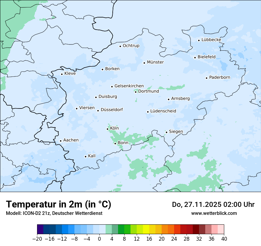 Modellkarten Temperatur