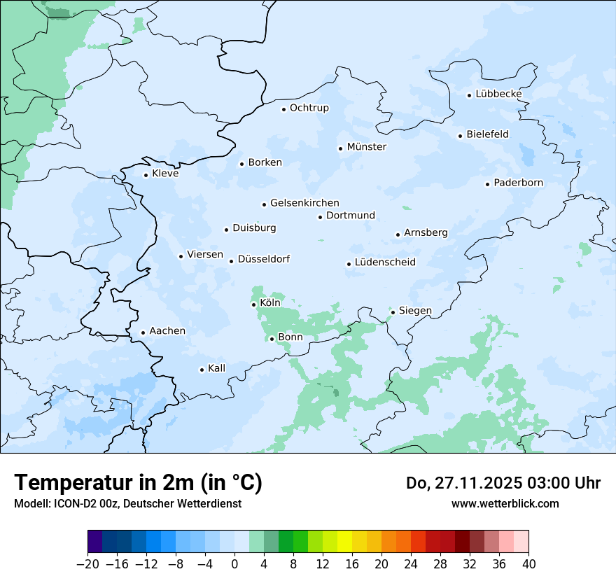 Modellkarten Temperatur