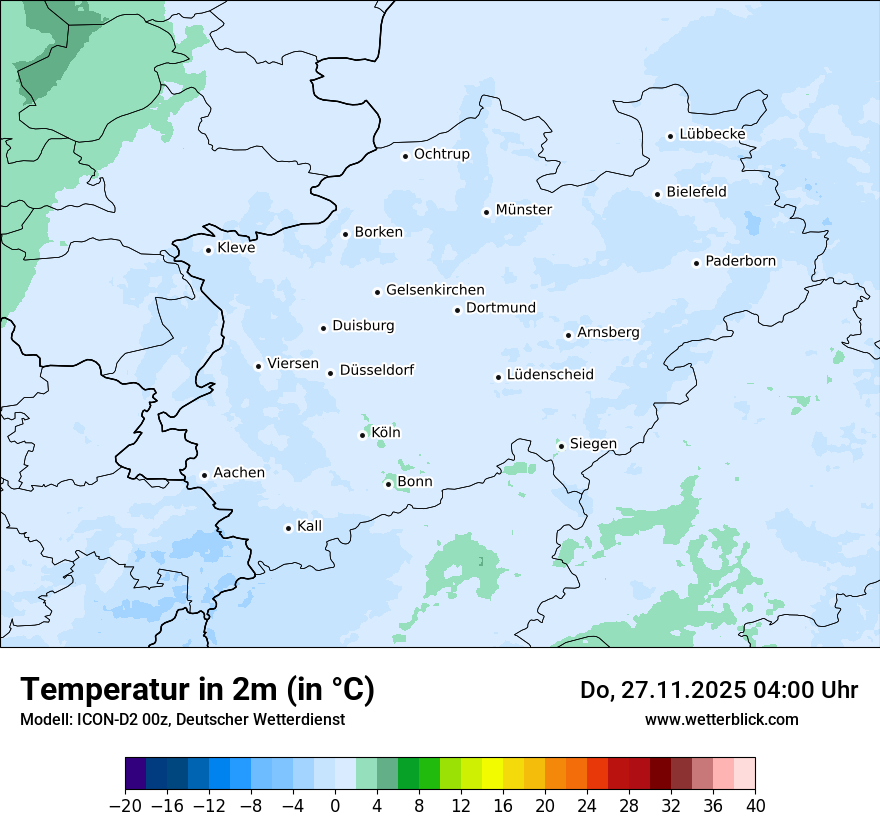 Modellkarten Temperatur