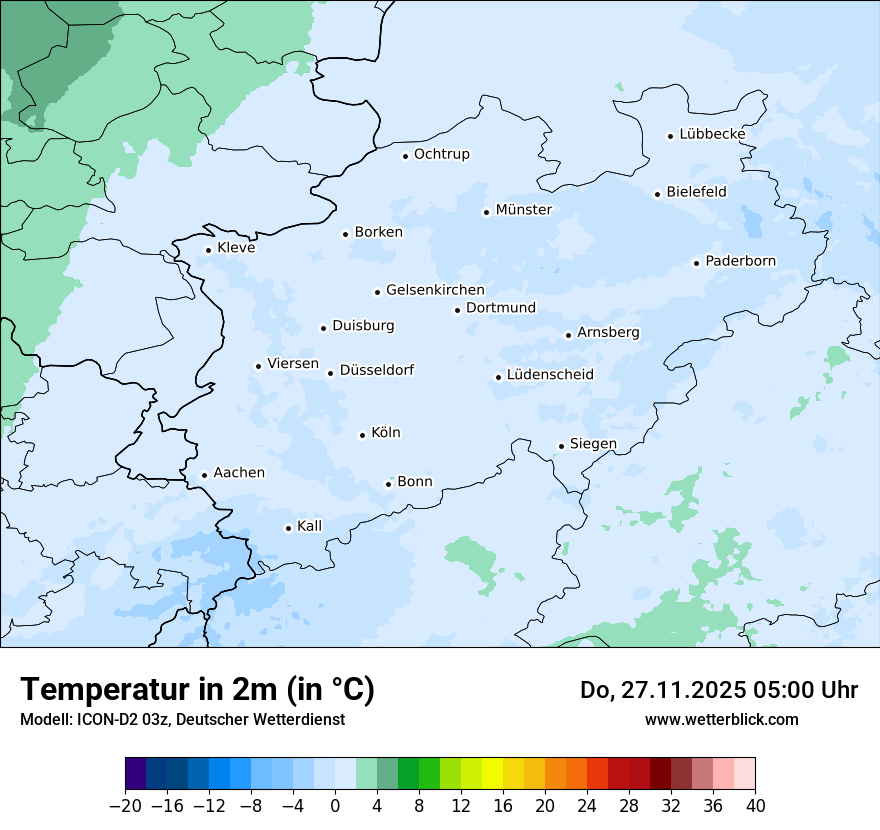 Modellkarten Temperatur