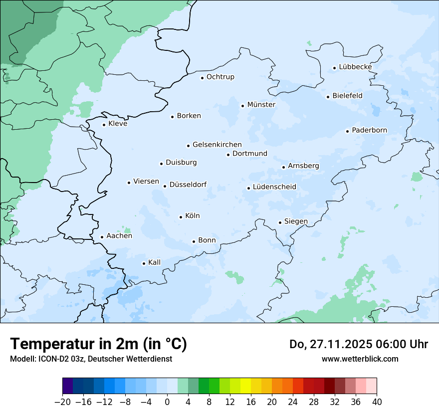 Modellkarten Temperatur
