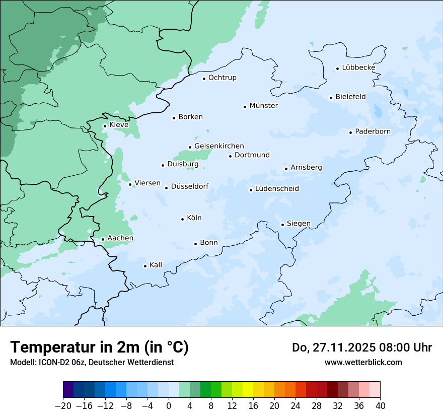 Modellkarten Temperatur