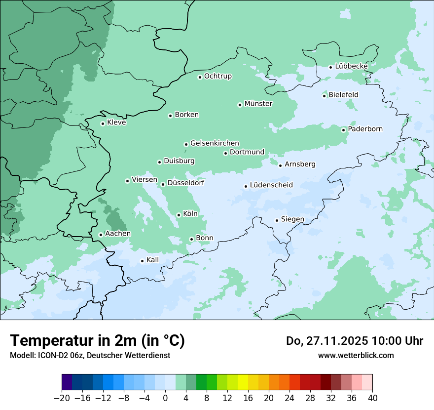 Modellkarten Temperatur