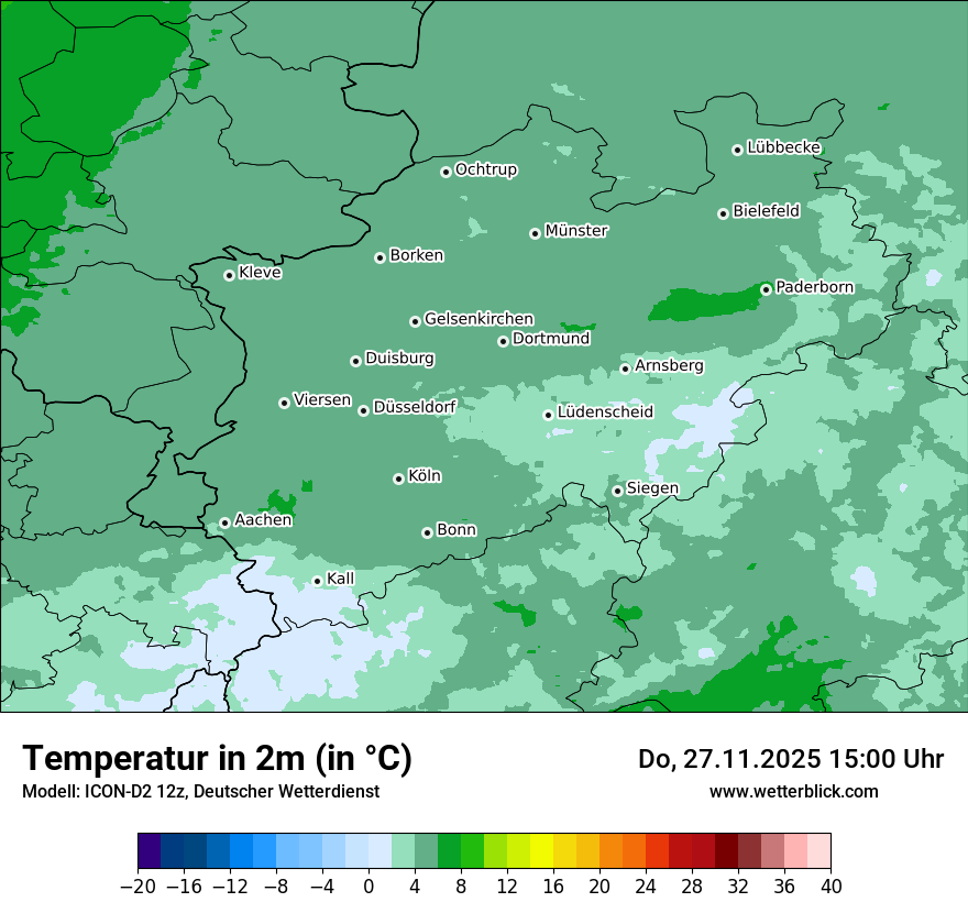 Modellkarten Temperatur