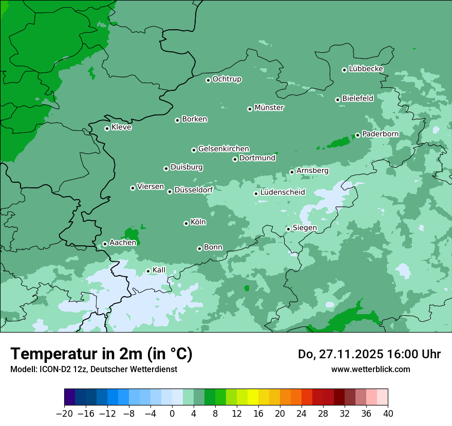 Modellkarten Temperatur
