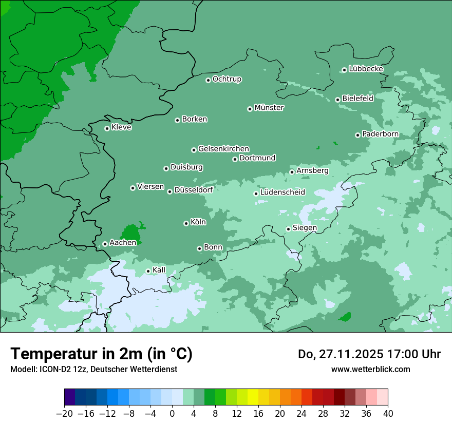 Modellkarten Temperatur