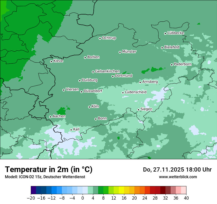 Modellkarten Temperatur