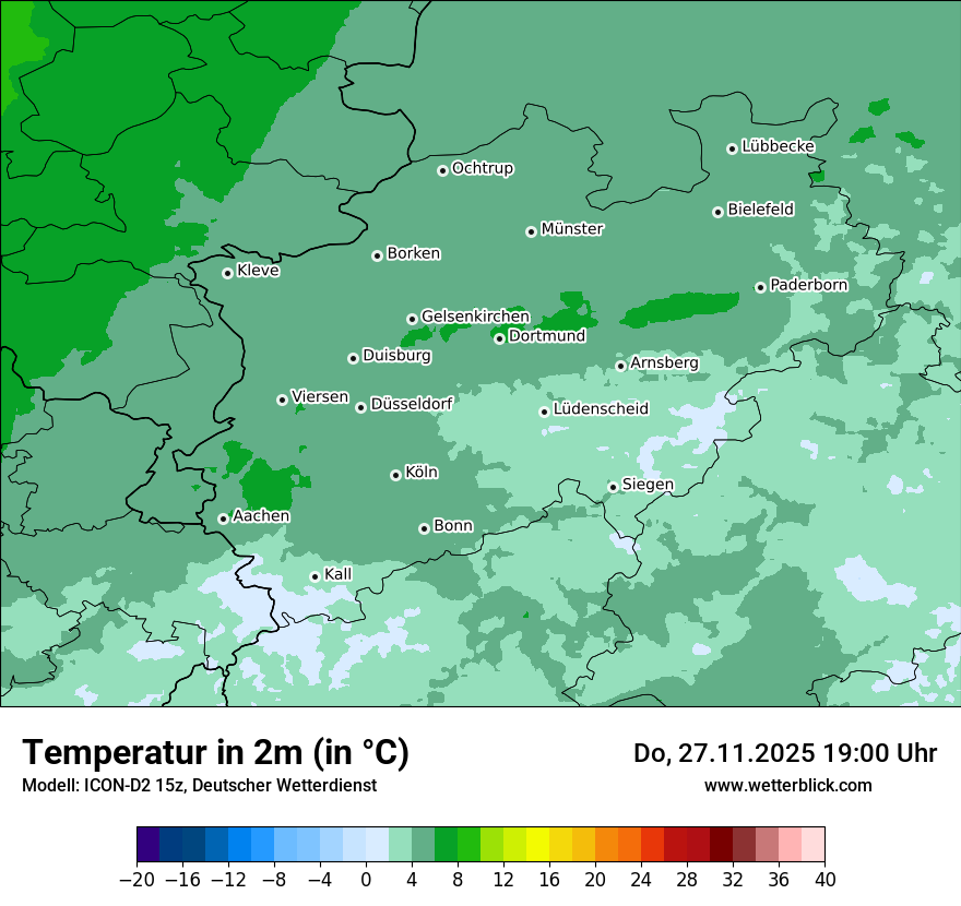 Modellkarten Temperatur