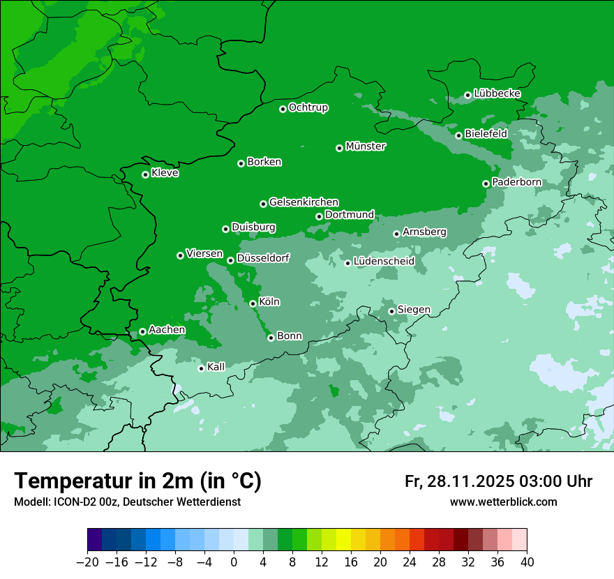 Modellkarten Temperatur