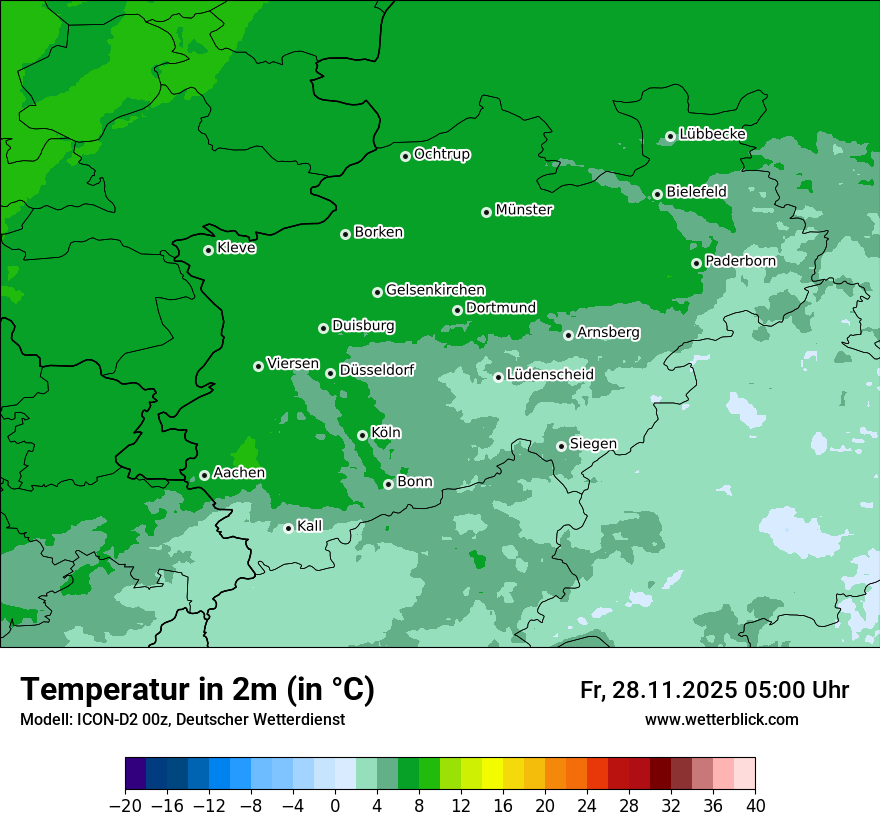 Modellkarten Temperatur