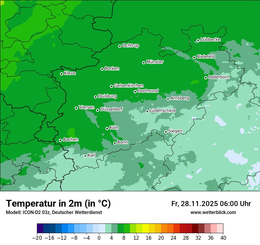 Modellkarten Temperatur